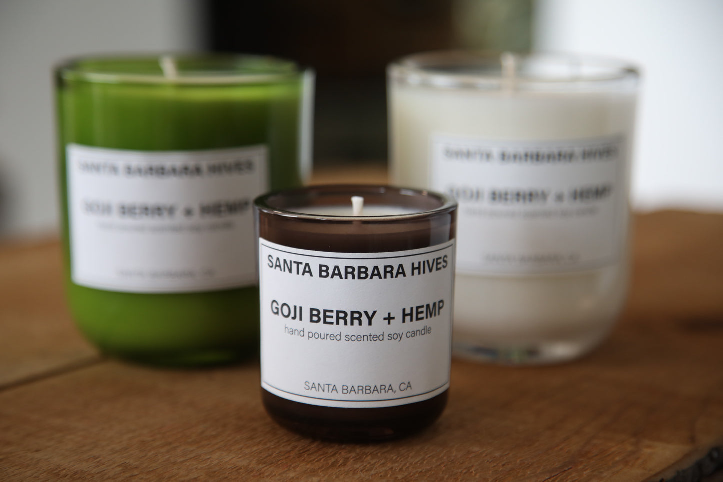 Goji Berry + Hemp Scented Soy Candle-Small