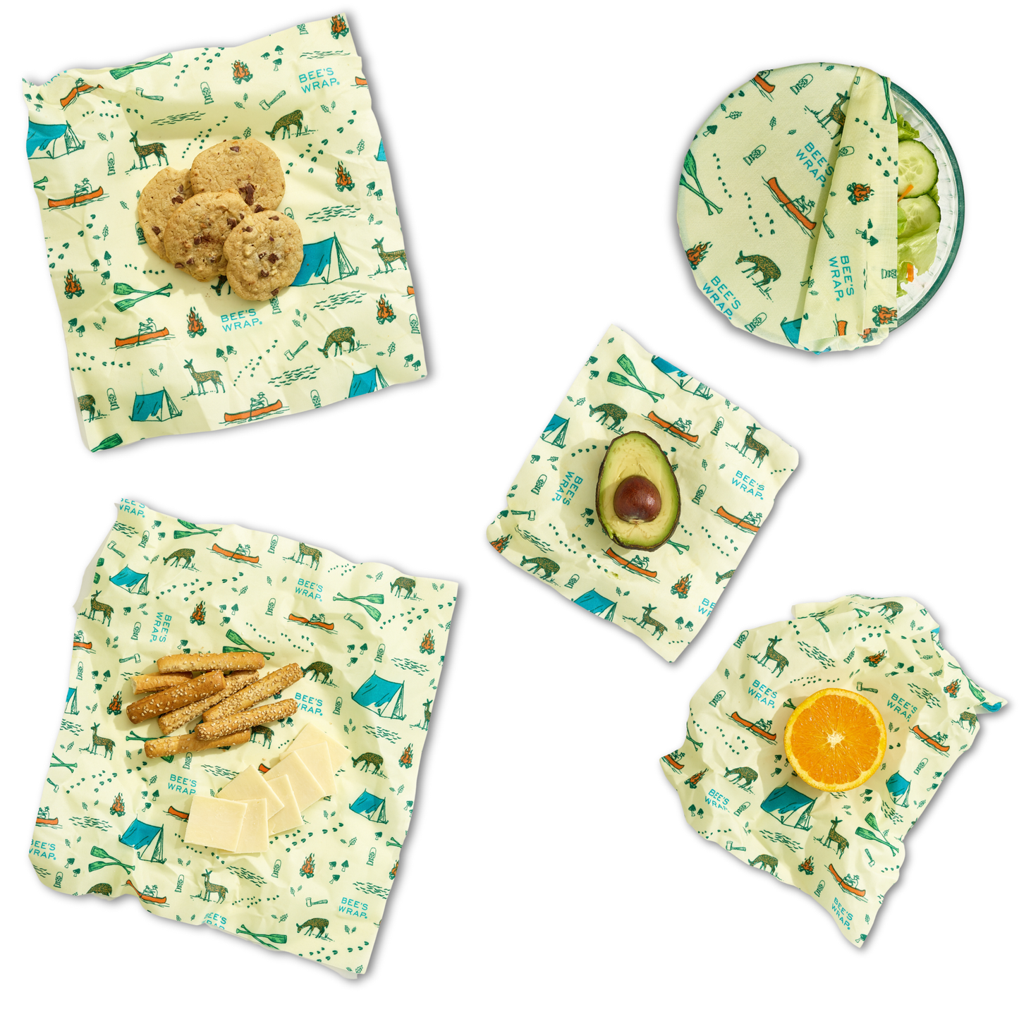 Bee's Wrap Great Outdoors, Assorted 5 Pack