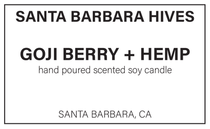 Goji Berry + Hemp Scented Soy Candle