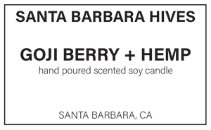 Goji Berry + Hemp Scented Soy Candle