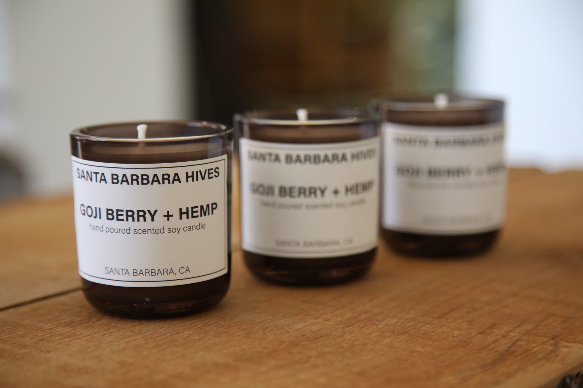 Goji Berry + Hemp Scented Soy Candle-Small