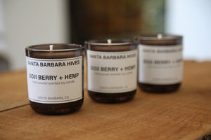 Goji Berry + Hemp Scented Soy Candle-Small