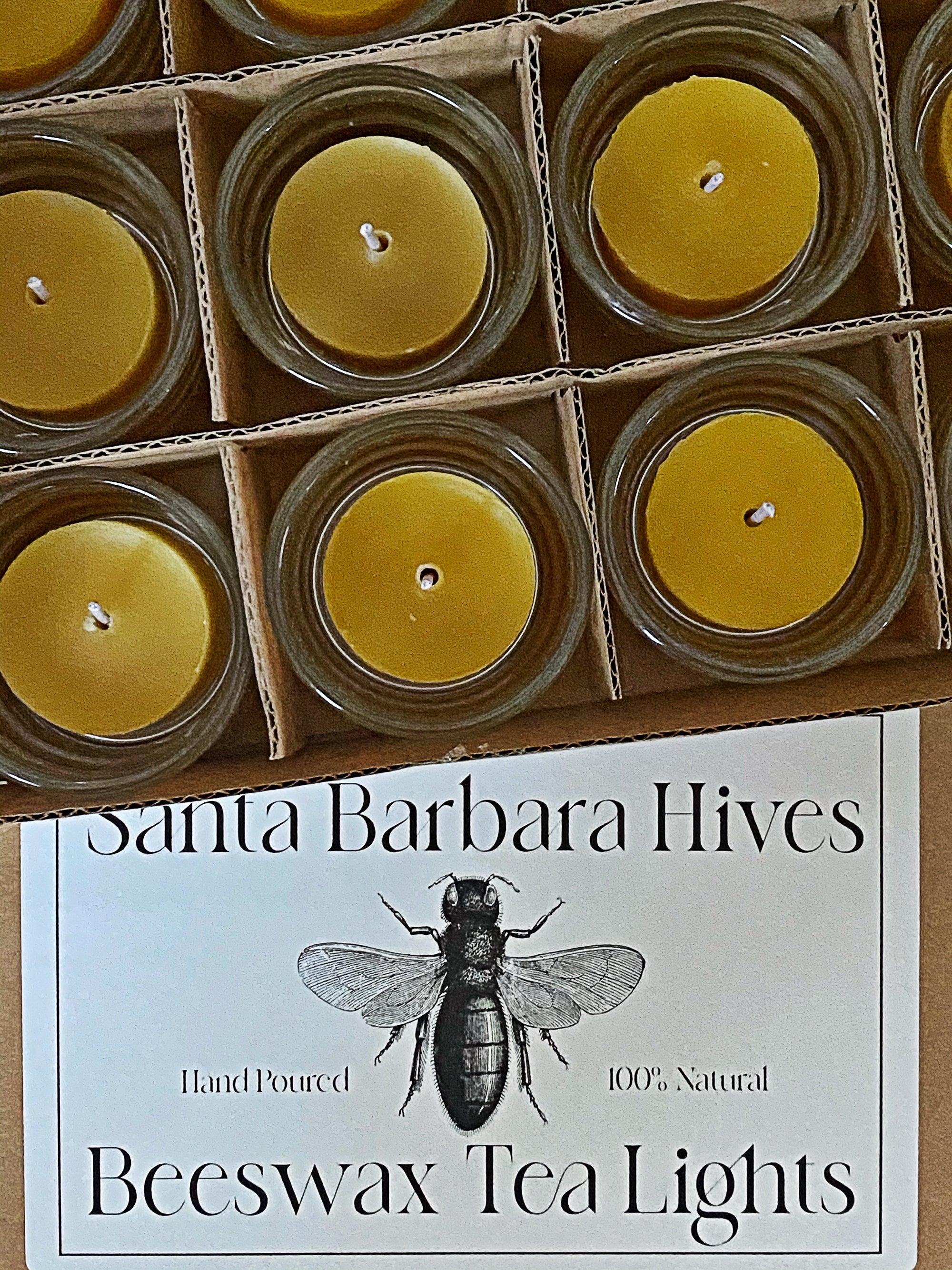 Beeswax Tea Light Candles set of 12