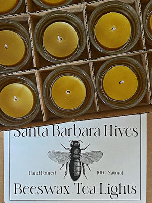 Beeswax Tea Light Candles set of 12