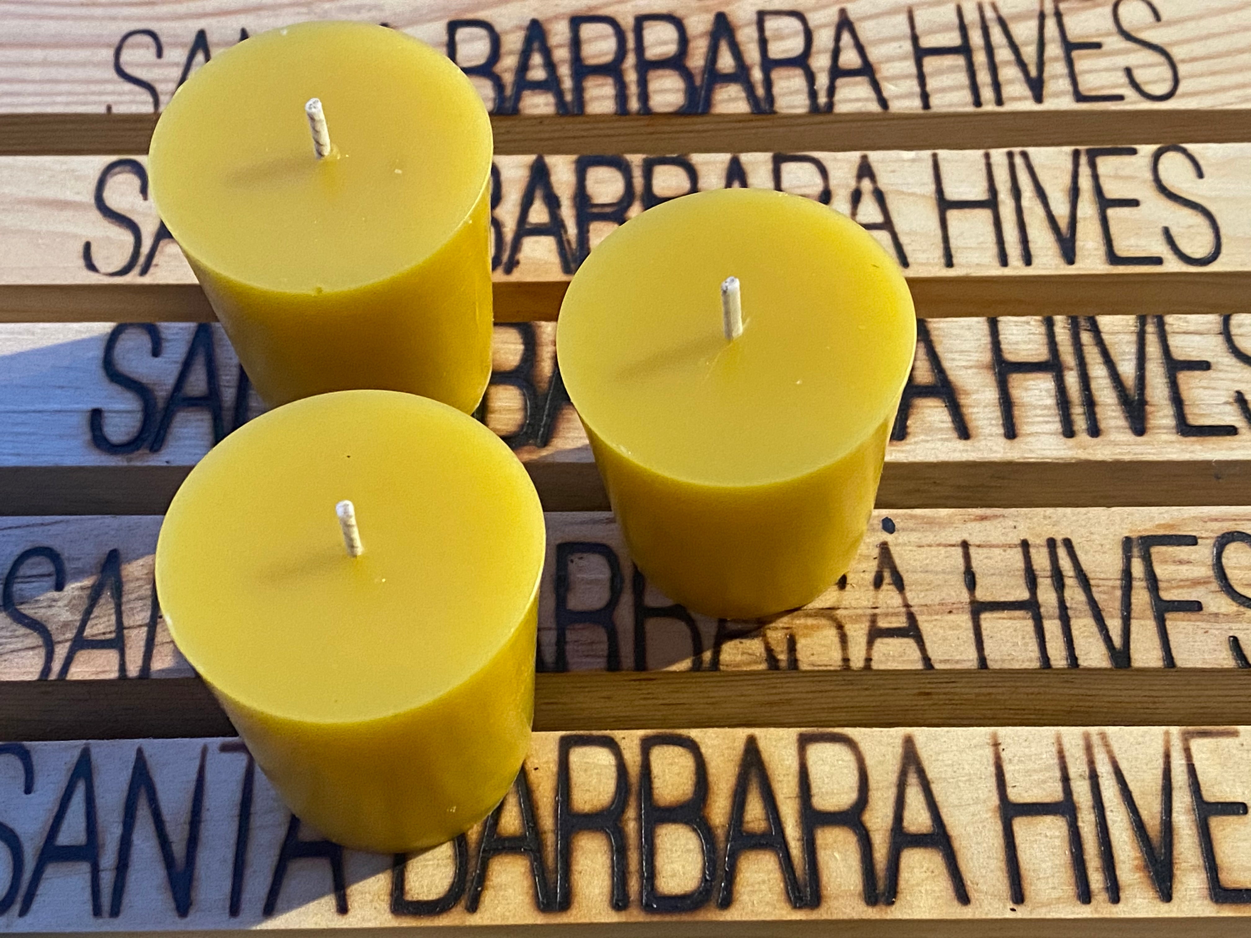 Beeswax Votive Candles – Santa Barbara Hives