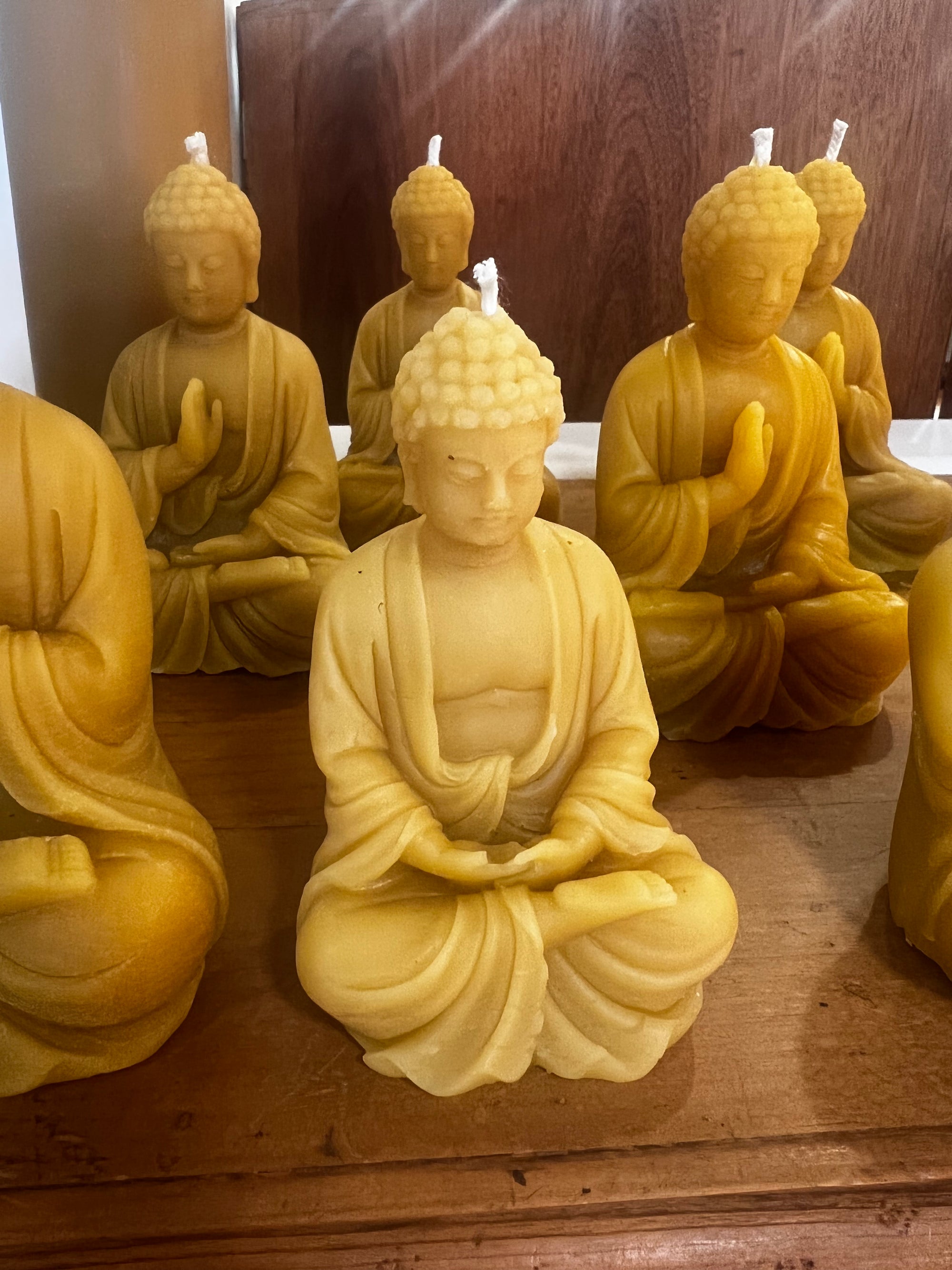 Beeswax Buddha Candle