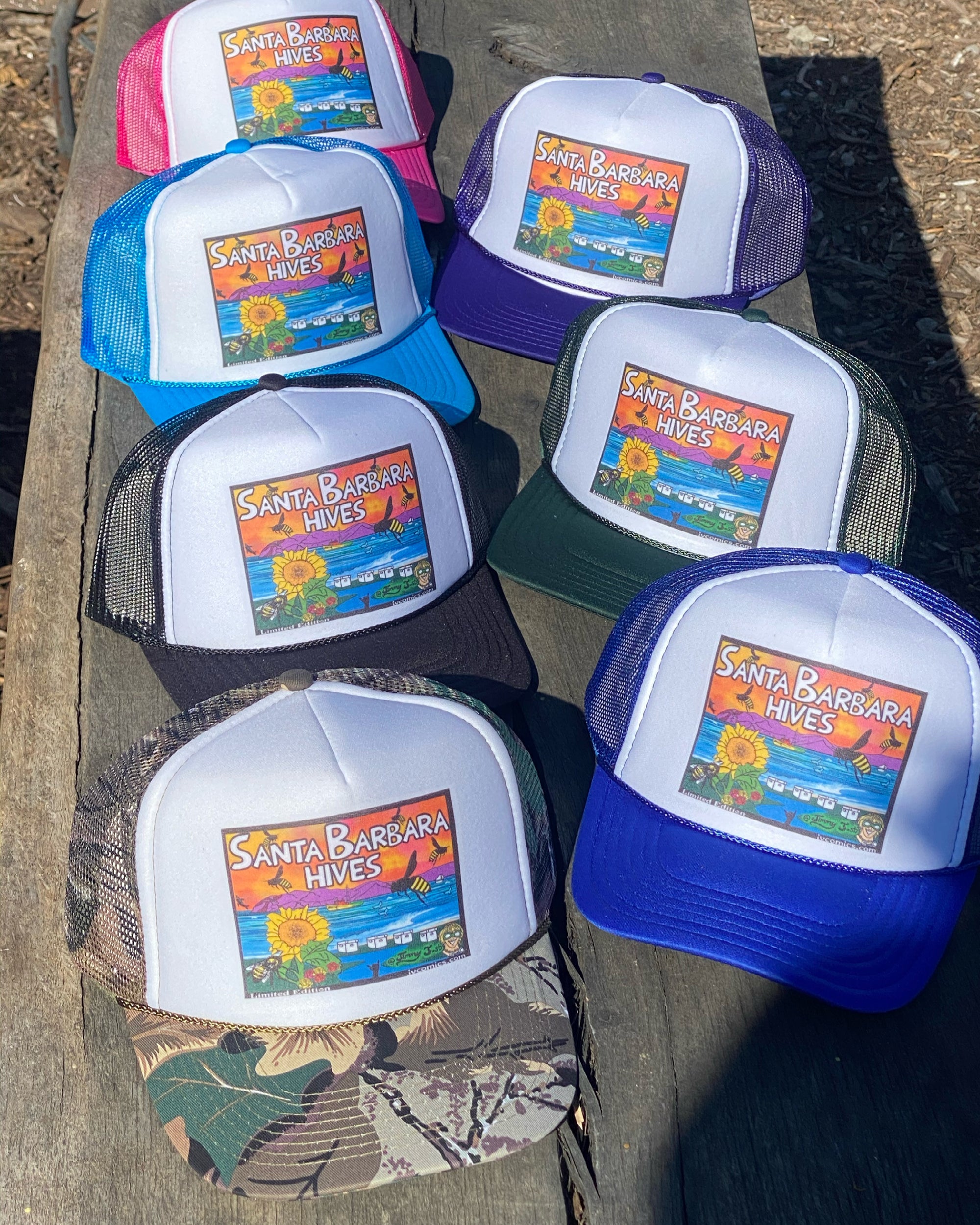 Santa Barbara Hives Trucker Hat by Jimmy J
